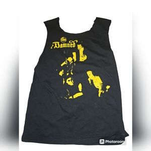 The Damned punk band shirt  Diy tank top cut Size Small in Men